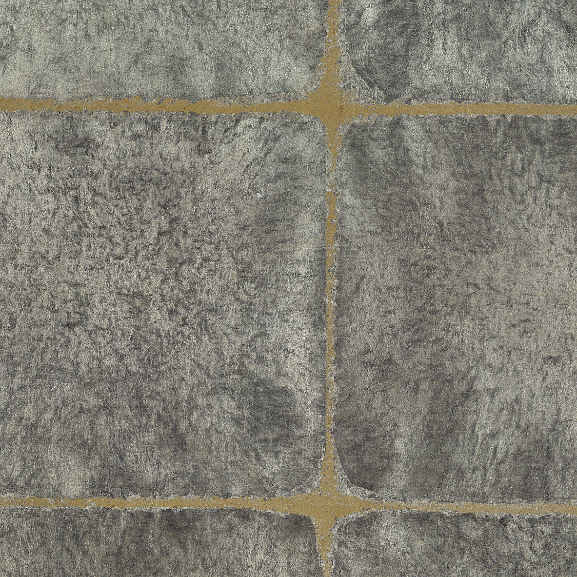 Silver Leaf Squares - Silver On Gold