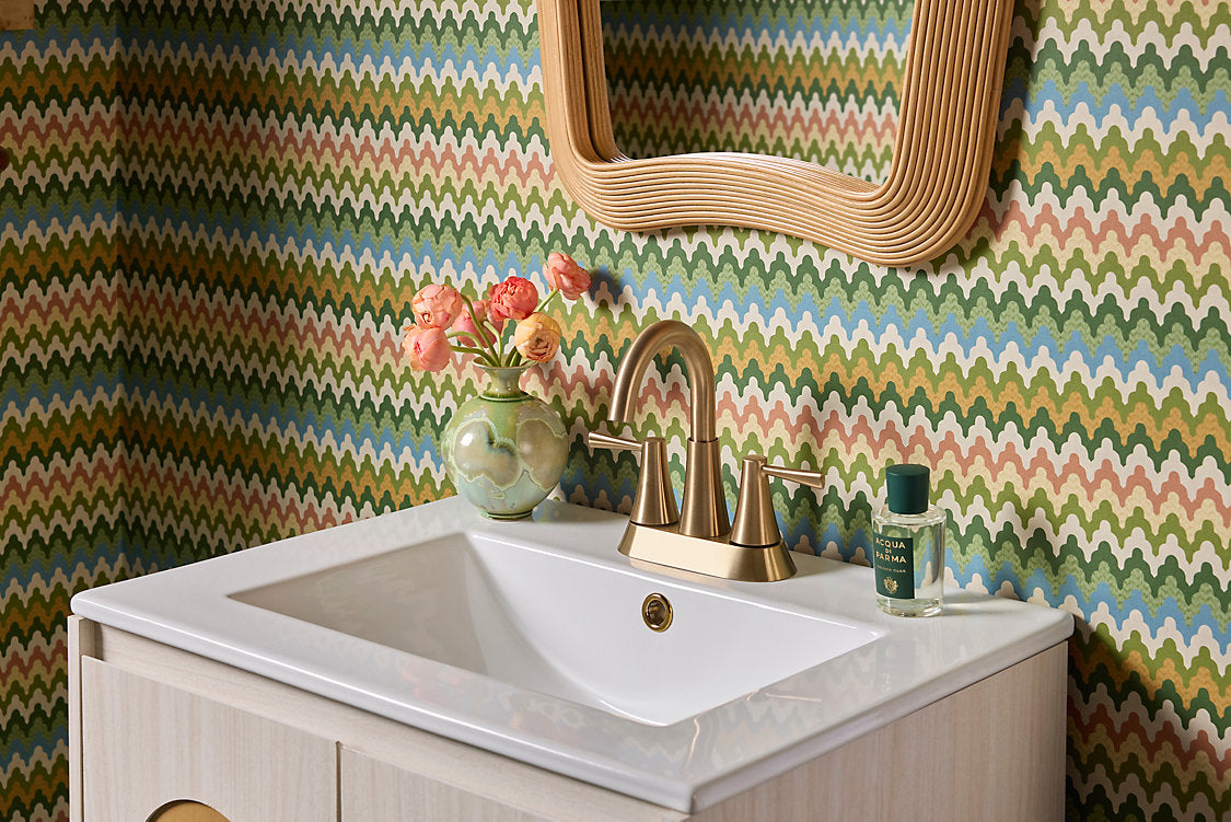 RAINBOW MOUNTAIN WALLCOVERING FOREST CLAY WW WP88607D 0002 by Old World Weavers Wallpaper