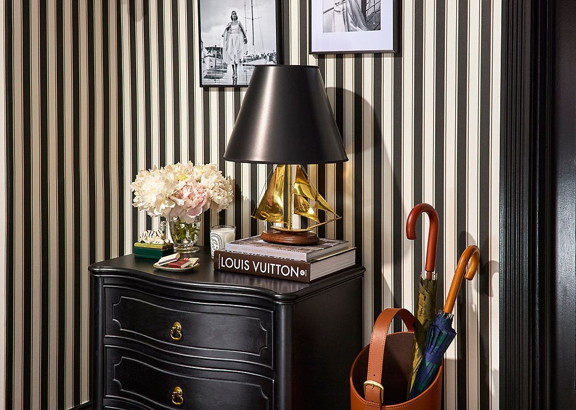 PIANO STRIPE - WALLCOVERING EBONY WW WP88608D 0007 - SCALAMANDRE