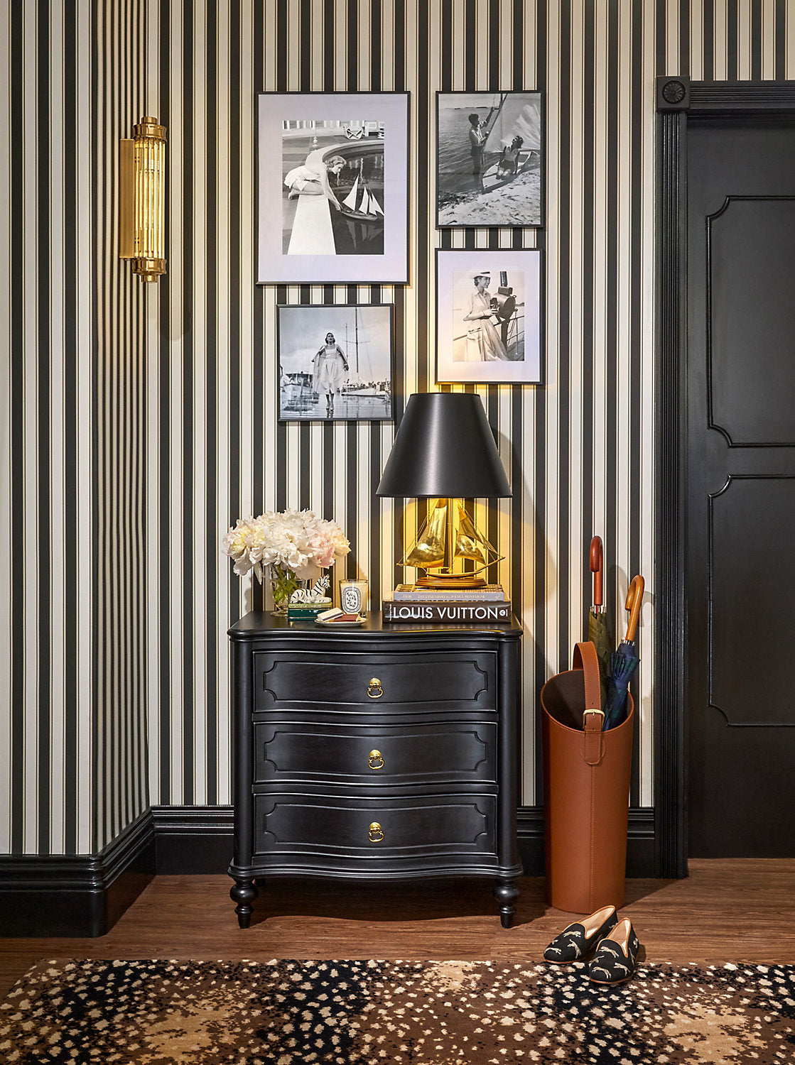 PIANO STRIPE - WALLCOVERING EBONY WW WP88608D 0007 - SCALAMANDRE