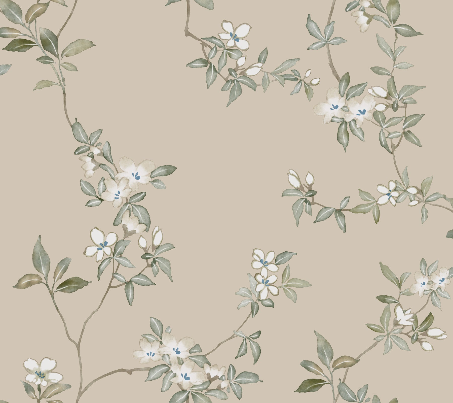 April Blossom Wallpaper - Taupe - York Wallcoverings - ZA8075