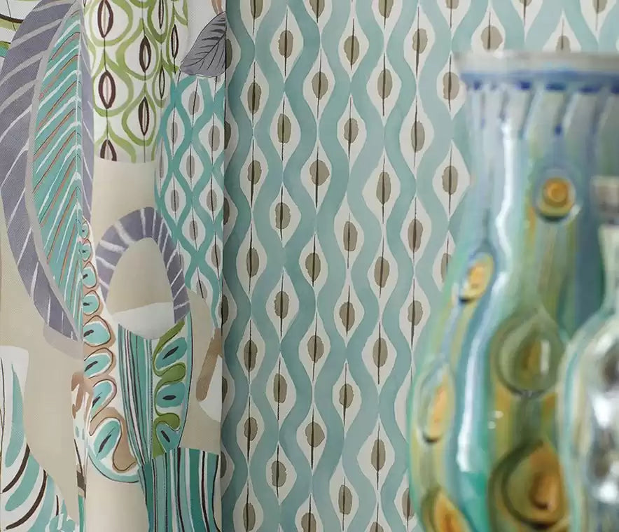 Les Rêves Beau Rivage Blue/Indigo - Nina Campbell - NCW4301-06 Wallcovering