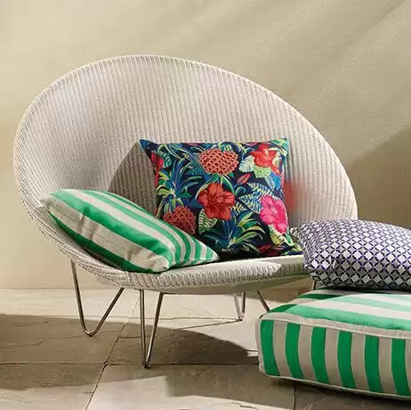 Sea Breeze Stripe Silver/White - Osborne & Little - F6882-02 Fabric