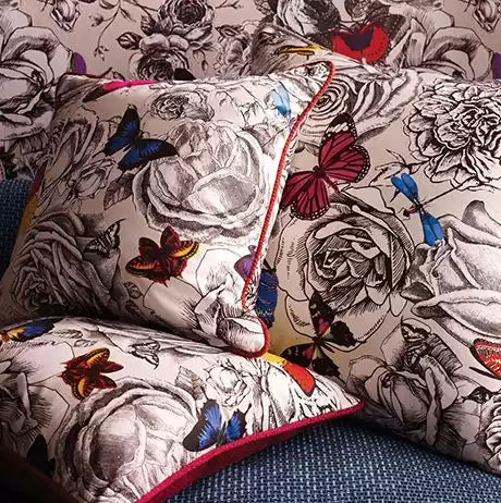 Verdanta Butterfly Garden Multi - Osborne & Little - F6565-01 Fabric