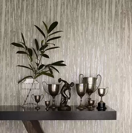 Persian Garden Charbagh Pale Linen/Mica - Osborne & Little - W6496-02 Wallcovering