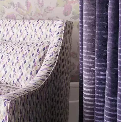 Corniche Charleston Sapphire/Navy - Osborne & Little - F6555-01 Fabric