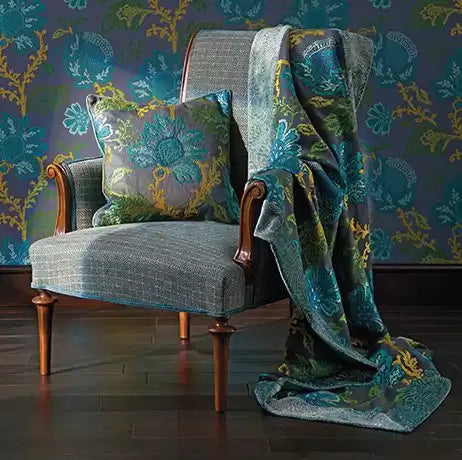 Coromandel Blue/Red/Neutral - Nina Campbell - NCF4243-01 Fabric