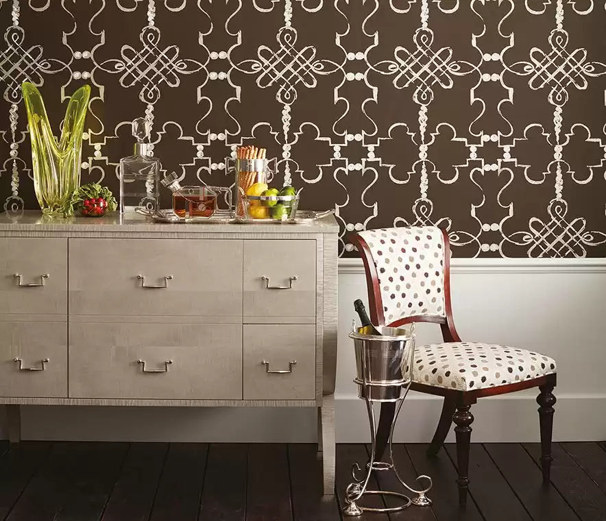 Les Rêves Portavo Indigo/Ivory - Nina Campbell - NCW4308-03 Wallcovering