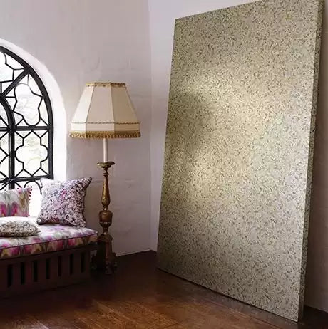 Pasha Ebru Metallic Silver/Chartreuse - Osborne & Little - W6751-05 Wallcovering