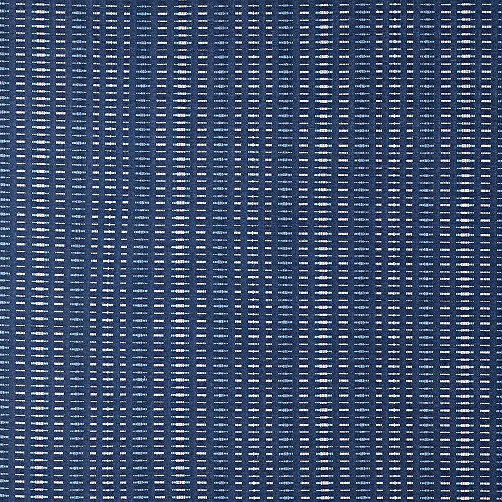 Color: Blue Dark, Material: 100% Sunbrella Acrylic, Mildew Resistant: Yes, Pattern Direction: Left to Right, Recommended Use: Indoor Outdoor Upholstery Cushion Pillow Drapery, Warranty: 5 Year, Water Repellent: Yes, Width: 54", Type: Pattern, Pattern Direction: Railroad, Repeat: 7Vx7.1H