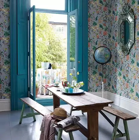 Cubana Habanera Jade/Coral/Lavender - Matthew Williamson - W6803-05 Wallcovering