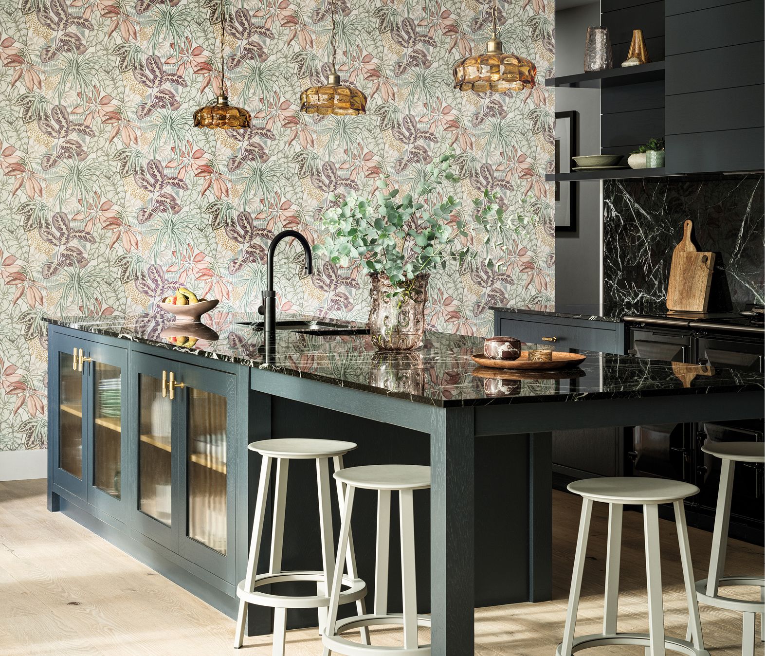Ananda Hothouse Leaf - Osborne & Little - W8032-02 Wallcovering