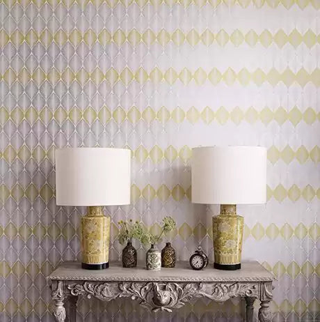 Verdanta Leaf Fall Metallic Peacock - Osborne & Little - W6591-02 Wallcovering