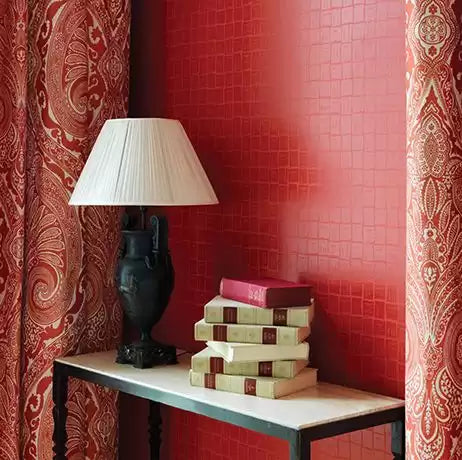Cathay Mahayana Black Lacquer - Nina Campbell - NCW4185-06 Wallcovering