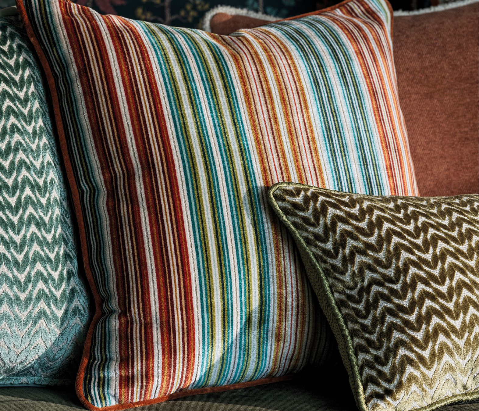 Serenissima Molina Tobacco/Amber - Osborne & Little - F7993-02 Fabric