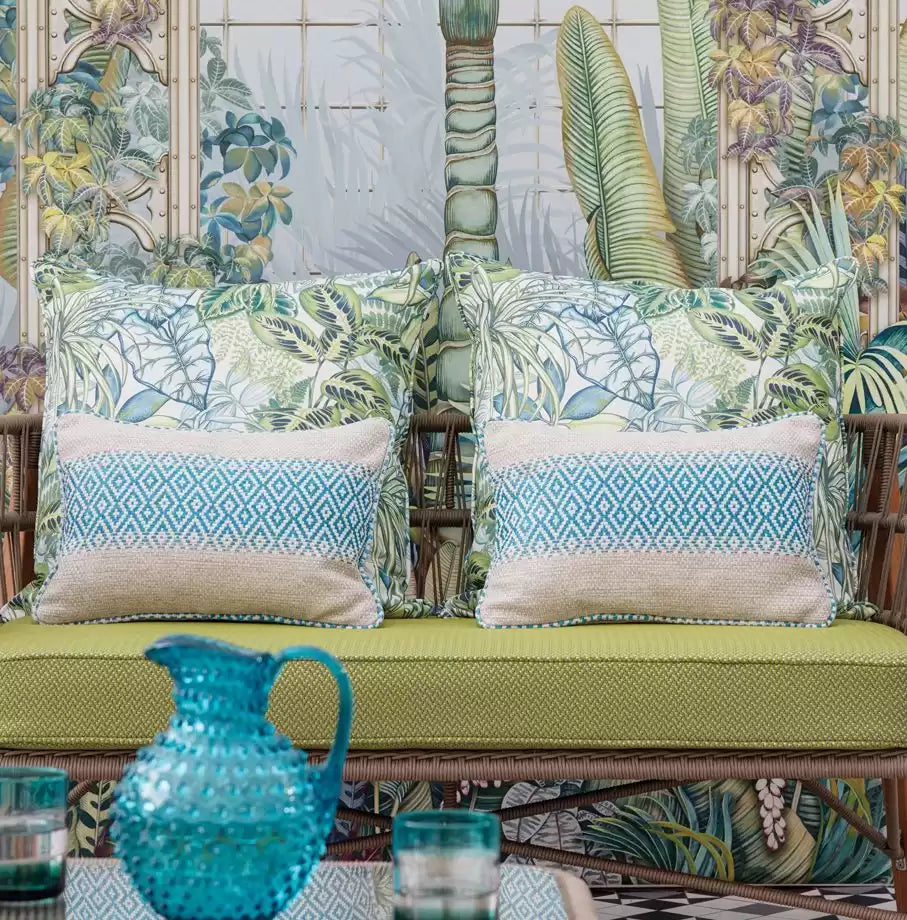 Summerhouse Hothouse Leaf Green - Osborne & Little - F7440-01 Fabric
