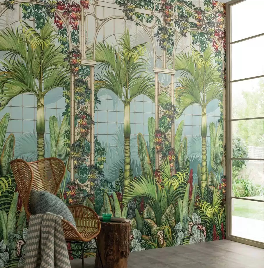 Mansfield Park Palm House Sky - Osborne & Little - W7452-02 Wallcovering