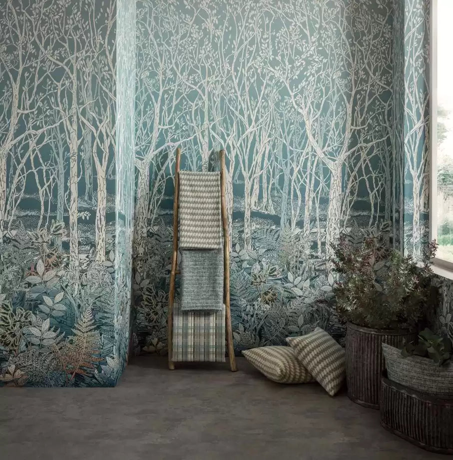 Mansfield Park Sylvania Silver - Osborne & Little - W7457-02 Wallcovering