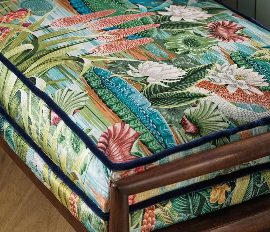 Rhapsody Elysium Velvet Cobalt - Osborne & Little - F7770-02 Fabric