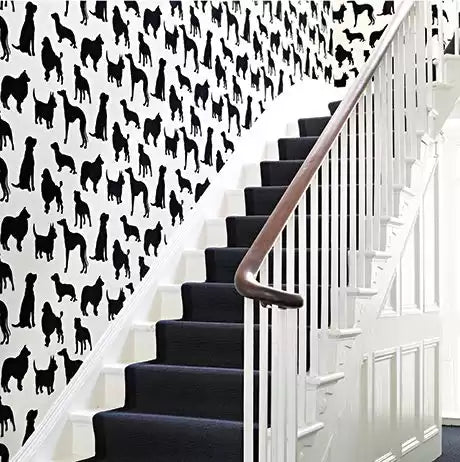 Grand Tour Best In Show Cream/Blk - Osborne & Little - W6181-03 Wallcovering