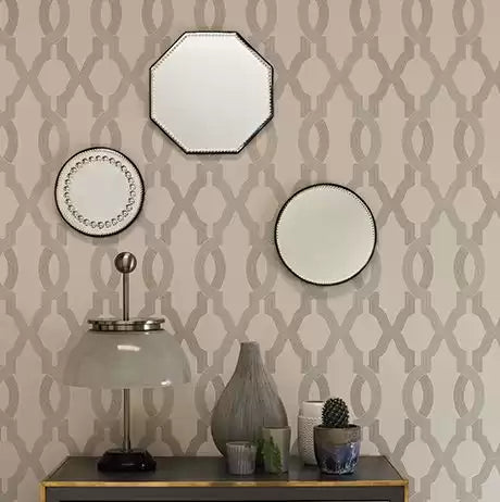 Cabochon Cannetille Black/Silver - Osborne & Little - W6434-03 Wallcovering