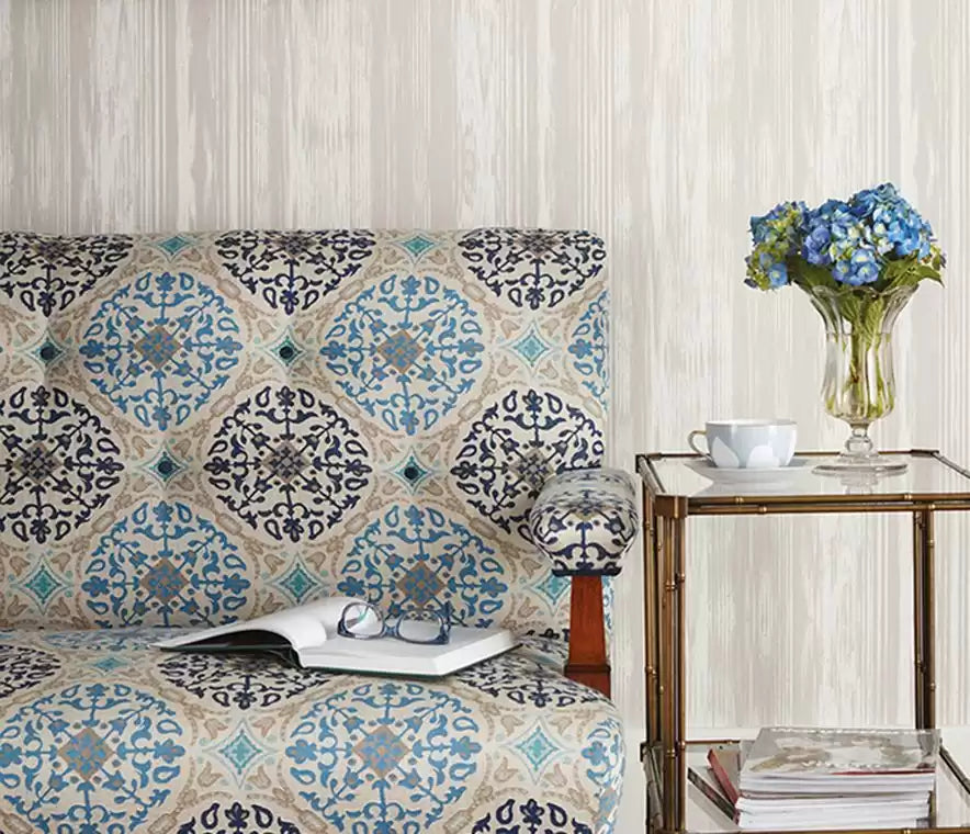 Les Rêves Pampelonne Aqua - Nina Campbell - NCW4305-04 Wallcovering