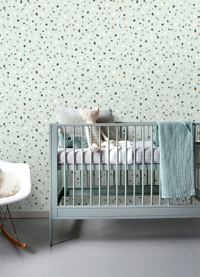Ona Mint Terrazzo Wallpaper - 4060-139036 - York Wallcovering