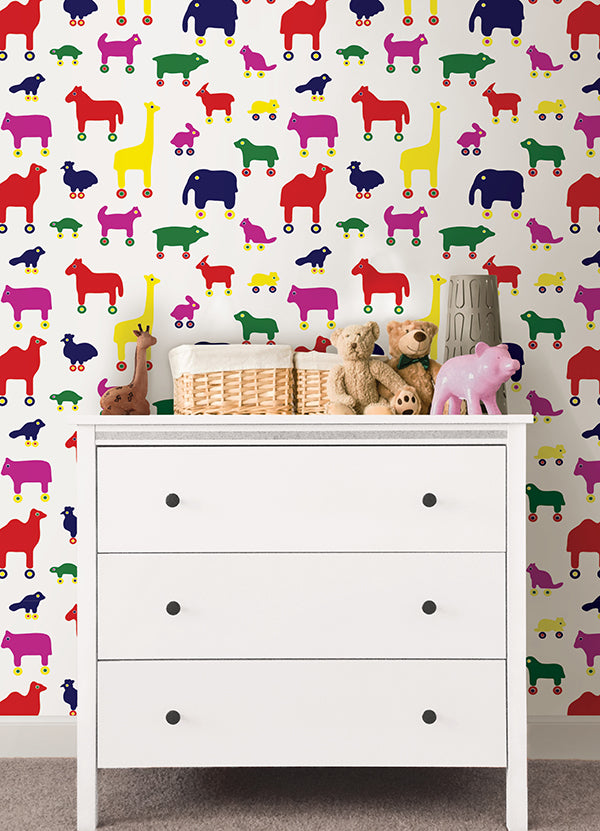Multi Rulla Peel and Stick Wallpaper - York Wallcovering - MKS4502