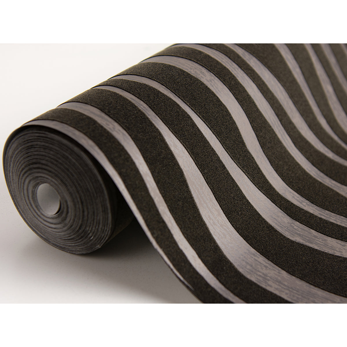Burchell Chocolate Zebra Flock Wallpaper - York Wallcovering
