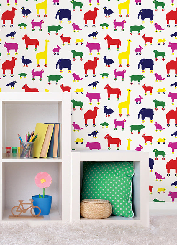 Multi Rulla Peel and Stick Wallpaper - York Wallcovering - MKS4502
