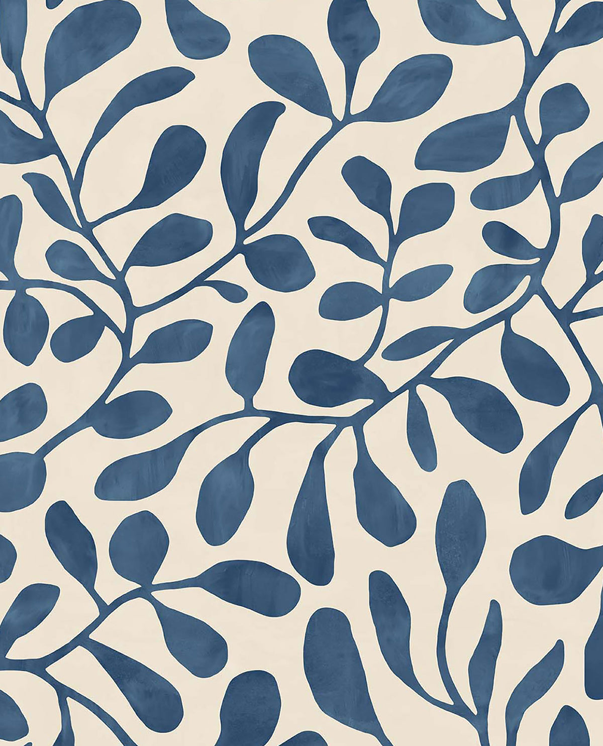 Picture of Fiona Dark Blue Leafy Vines Wallpaper