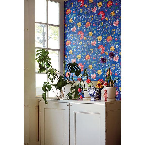 Epona Dark Blue Floral Fantasy - York Wallcovering