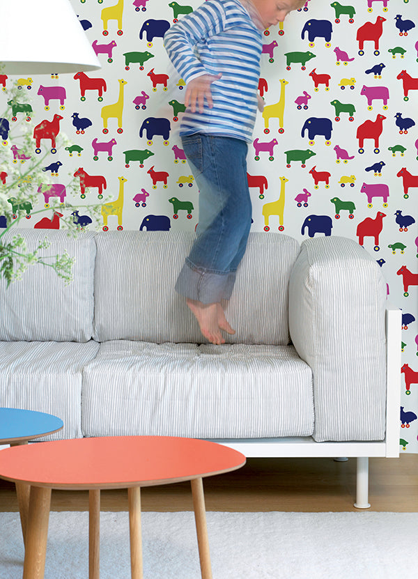 Multi Rulla Peel and Stick Wallpaper - York Wallcovering - MKS4502