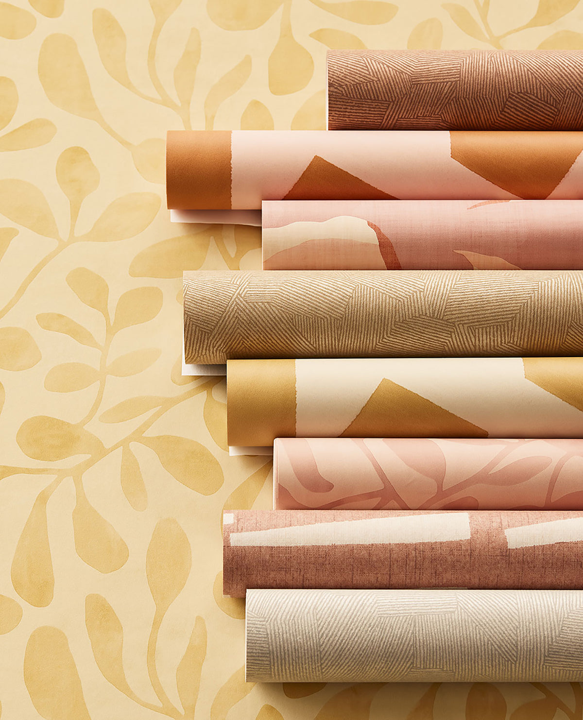 Azad Yellow Abstract Geometric Wallpaper - York Wallcovering