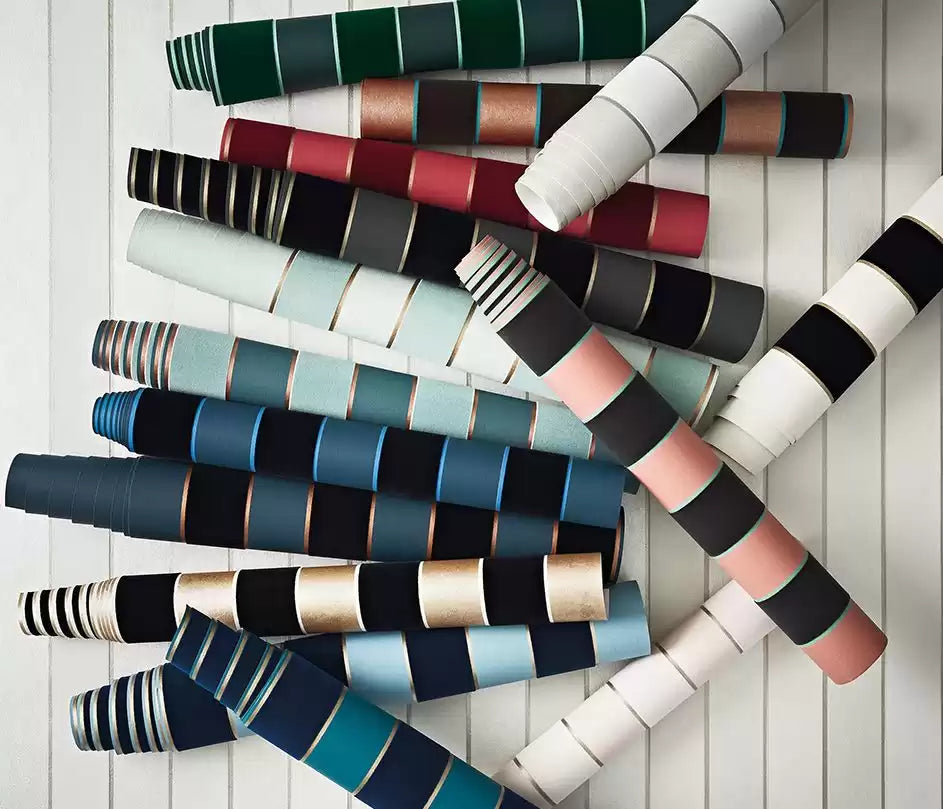 Regency Stripe Indigo/Cobalt - Osborne & Little - W7780-05 Wallcovering