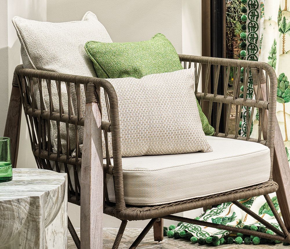 Alfresco Splash Leaf Green - Osborne & Little - F7860-05 Fabric
