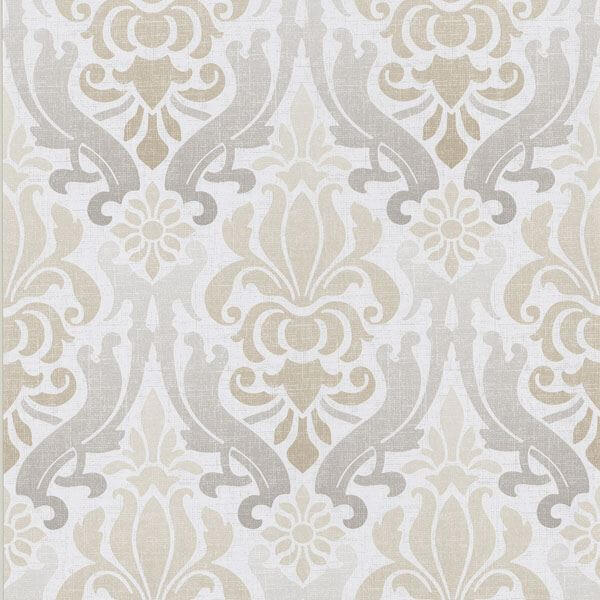 aquitaine-taupe-nouveau-damask-wallpaper-york-wallcoverings-295-66542 - York Wallcoverings Papel pintado