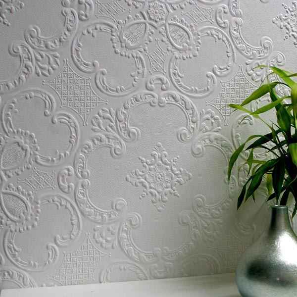 Alfred White Paintable Supaglypta Wallpaper - York Wallcoverings - 437-RD0137 - York Wallcoverings Wallpaper