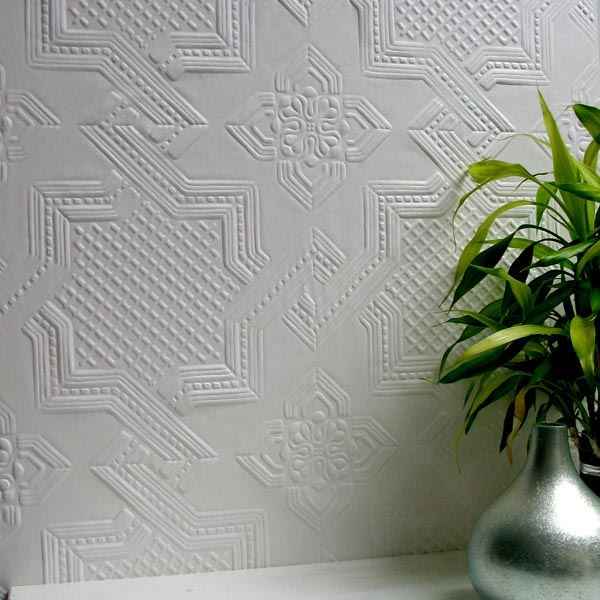 Seymour White Paintable Supaglypta Wallpaper - York Wallcoverings - 437-RD0655 - York Wallcoverings Wallpaper