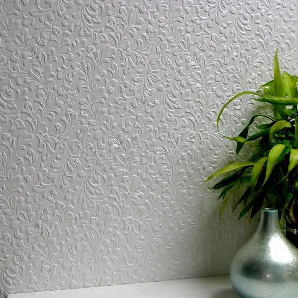 Wilton White Paintable Anaglypta Original Wallpaper - York Wallcoverings - 437-RD314 - York Wallcoverings Wallpaper