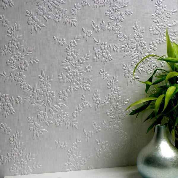 Portland White Paintable Anaglypta Original Wallpaper - York Wallcoverings - 437-RD341 - York Wallcoverings Wallpaper