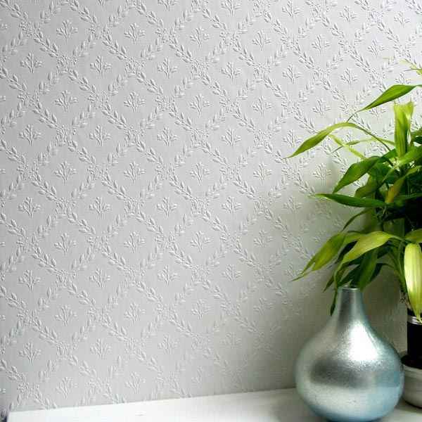 Hamnett White Paintable Anaglypta Original Wallpaper - York Wallcoverings - 437-RD393 - York Wallcoverings Wallpaper