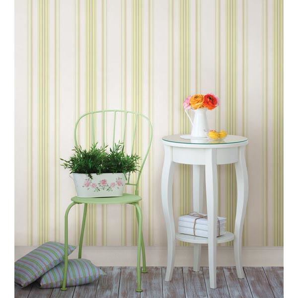 Lenna Yellow Jasmine Stripe - Brewster Wallcovering