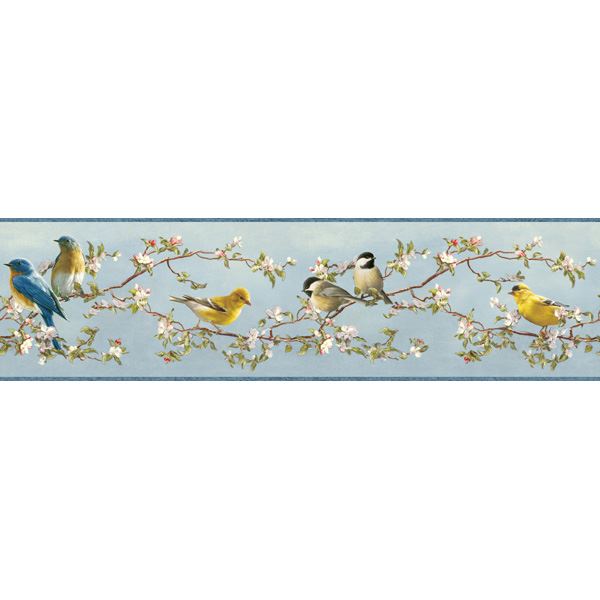 louise-blue-songbird-portrait-wallpaper-york-wallcoverings-htm48511b - York Wallcoverings Wallpaper