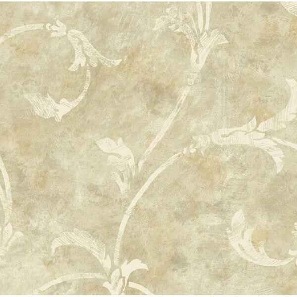 Bronze Scroll Wallpaper - York Wallcoverings - HAV40834
