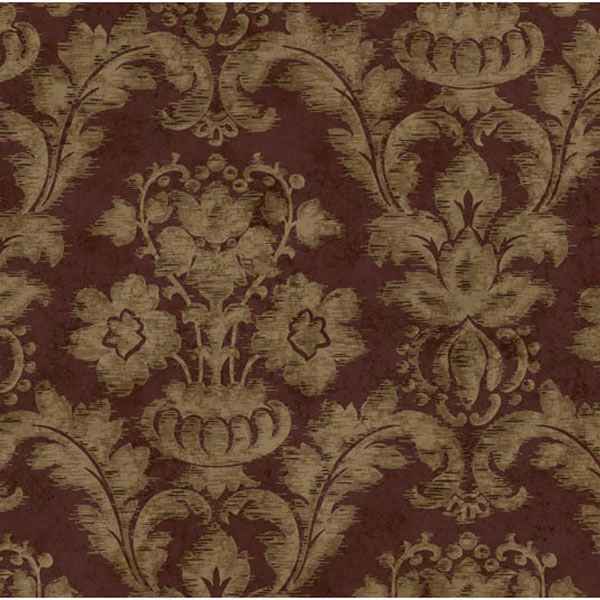 Cherry Fusion Damask Wallpaper - York Wallcoverings - HAV40857 - York Wallcoverings Wallpaper