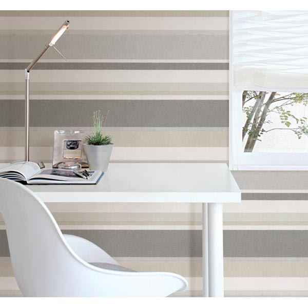 Raya Beige Linen Stripe Wallpaper - York Wallcoverings - 2535-20634 - York Wallcoverings Wallpaper