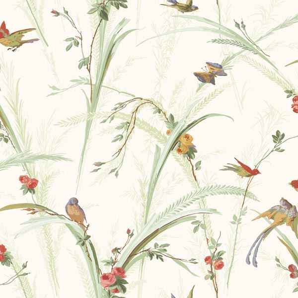 Cheshire Green Meadowlark Trail Wallpaper - York Wallcoverings - MEA19321