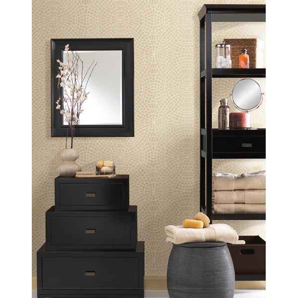 Hanley Sand Mosiac Tile Wallpaper - York Wallcoverings - 2532-20478 - York Wallcoverings Wallpaper