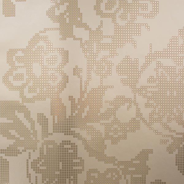 Sadira Brass Pixelated Modern Floral